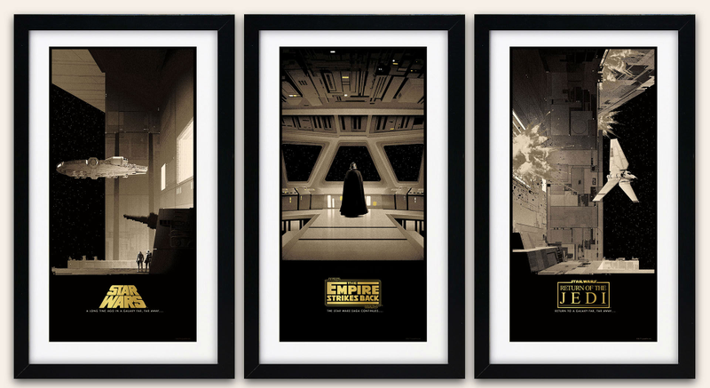 Illustration for article titled Estos carteles de la trilogía original de Star Wars son puro arte retro